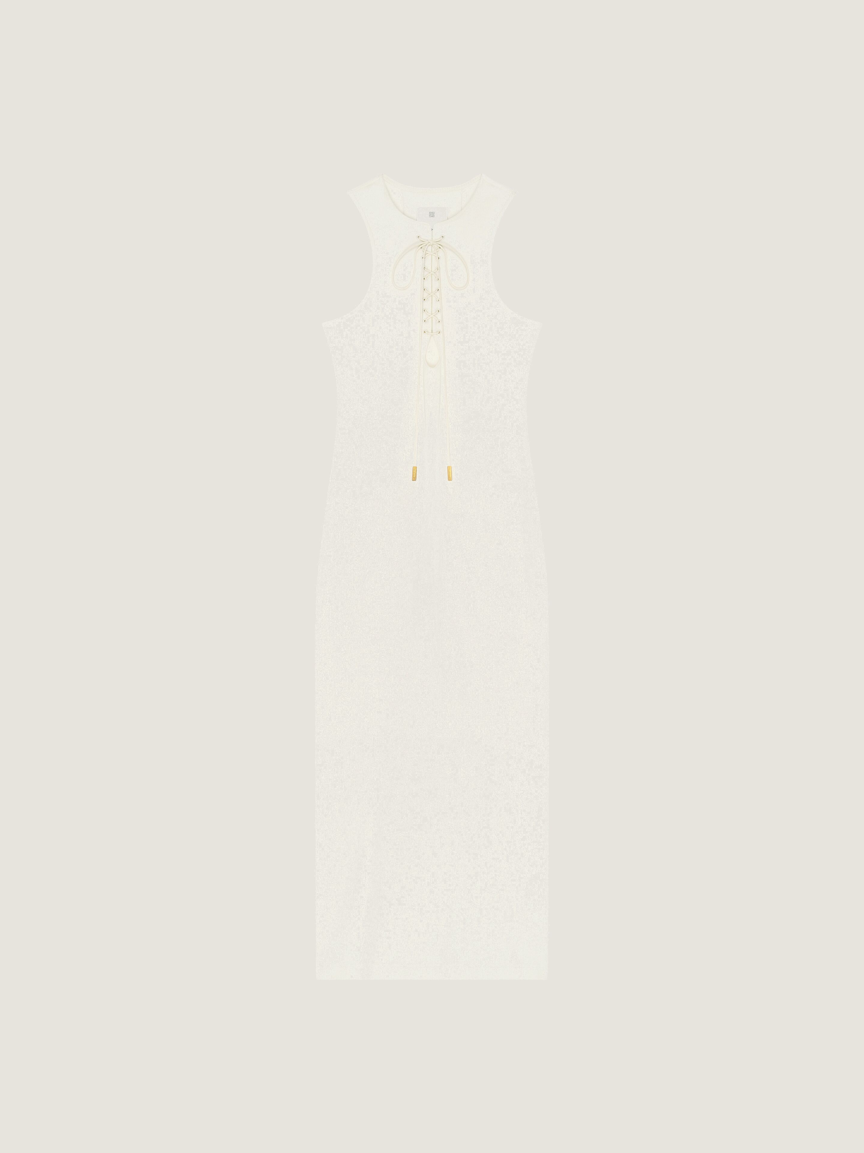 Tank dress in cotton with laces